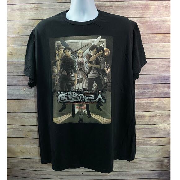 Ripple Junction T-Shirt XL Attack on Titan Season 3 Anime Graphic Tee - Picture 1 of 11
